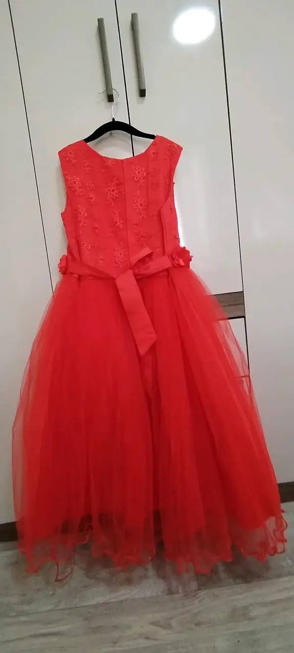 Vestido rojo para niña talla 14 - 3