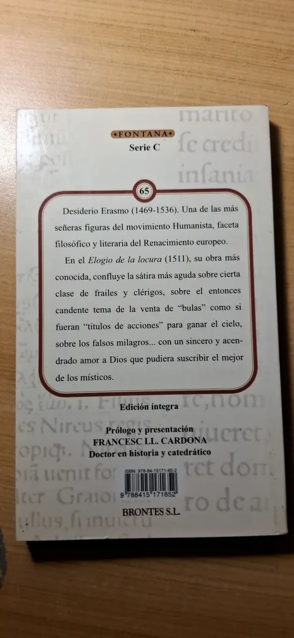 Libro 'Elogio de la locura' de Erasmo de Rotterdam - 2