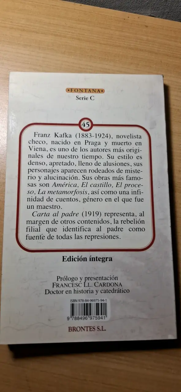Libro 'Carta al padre' de Kafka - 2