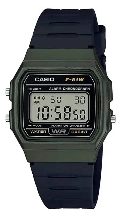 Reloj Casio F-91wm-3ac Digital Crono Alarma Luz - miniatura 1