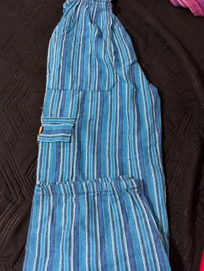 Pantalón rayado azul y blanco - miniatura 1