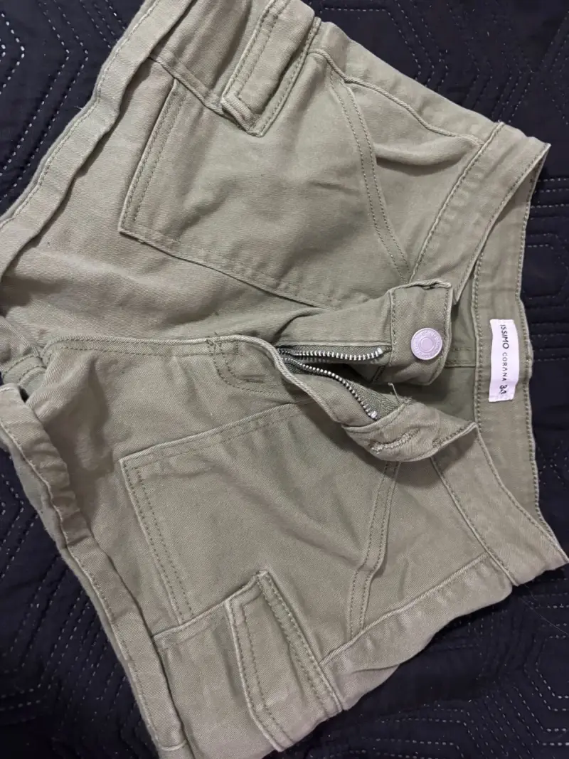 Shorts de mezclilla verde - 1