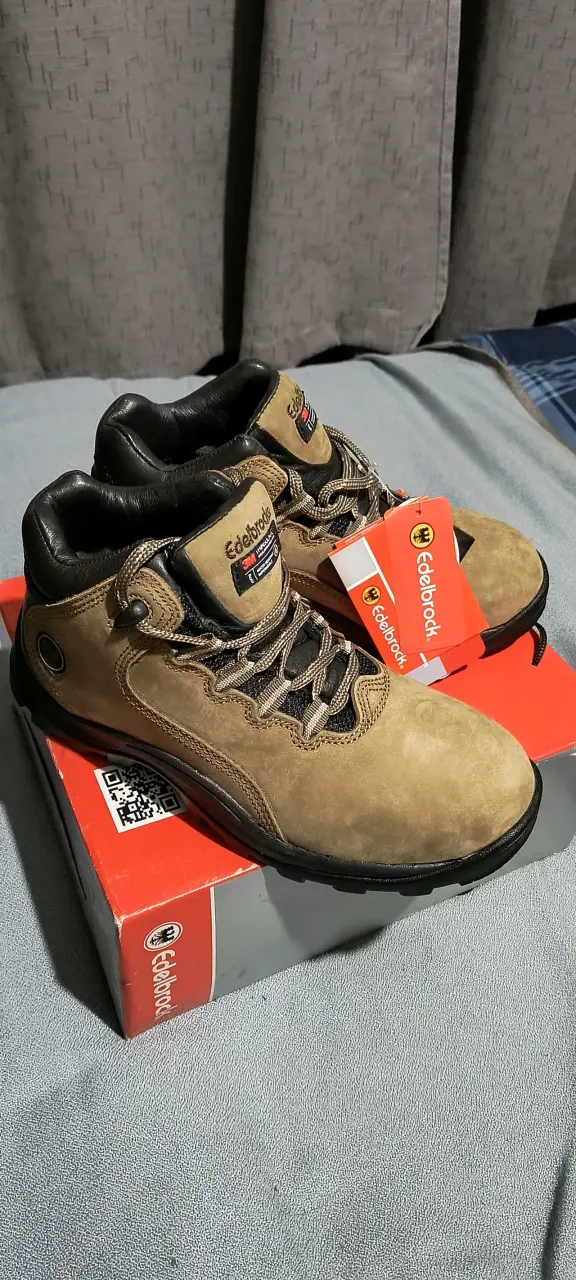 Zapatos de seguridad Edelbrock café - 1