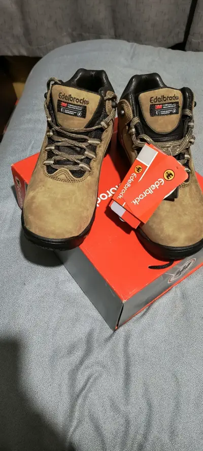 Zapatos de seguridad Edelbrock café - miniatura 2