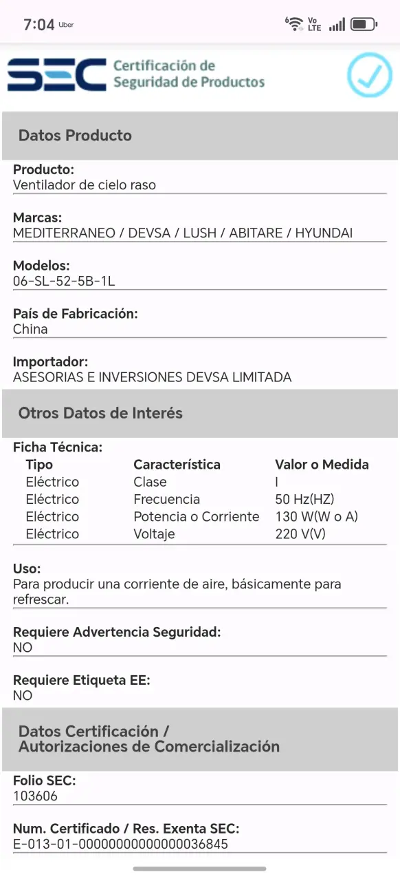 Ventilador de techo Abitare - 4