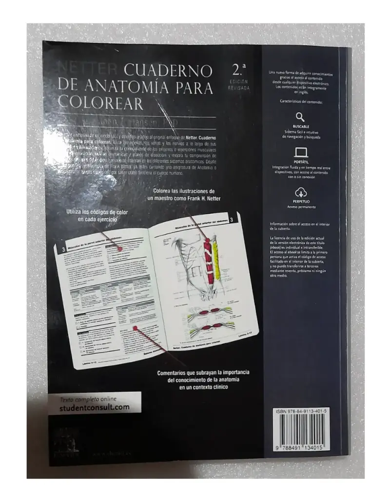 NETTER. CUADERNO DE ANATOMIA PARA COLOREAR 2ED - 2