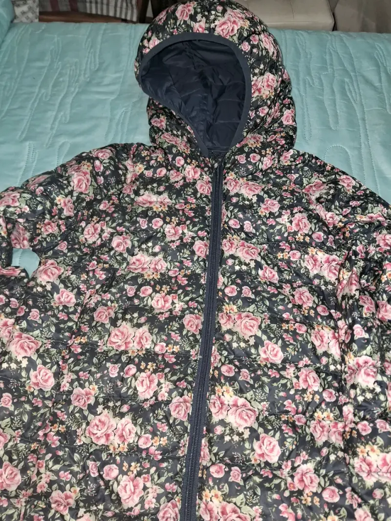 Chaqueta acolchada floral mujer - 1
