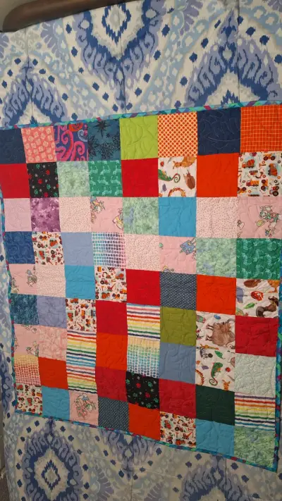 Quilt patchwork colorido - miniatura 1