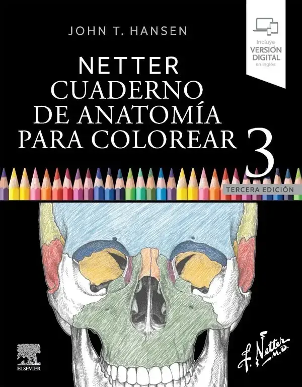 Netter Cuaderno de anatomía para colorear 3ed