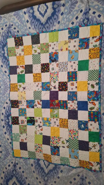 Colcha patchwork multicolor - miniatura 1