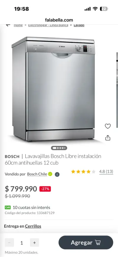 Lavavajillas Bosch serie acero inoxidable - miniatura 1