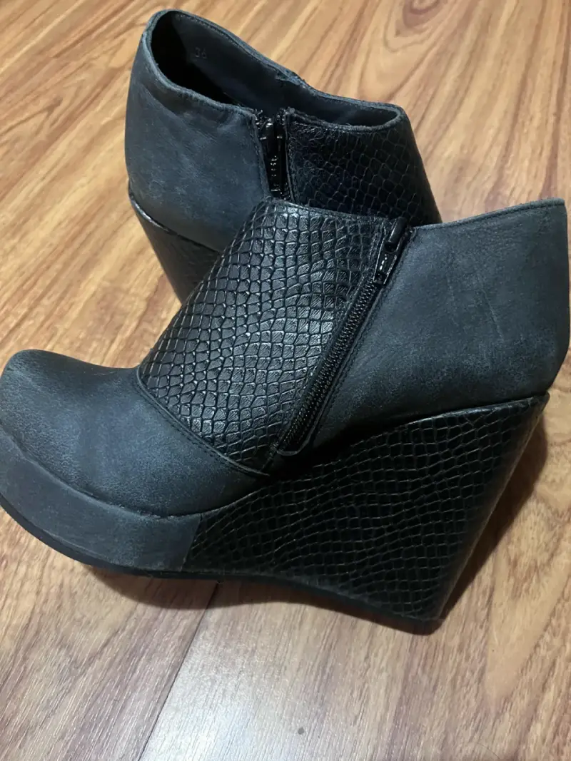 Botines plataforma negros - 1