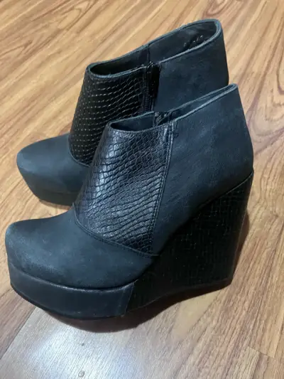 Botines plataforma negros - miniatura 2