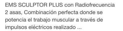 EMS Sculptor Plus con radiofrecuencia - miniatura 1
