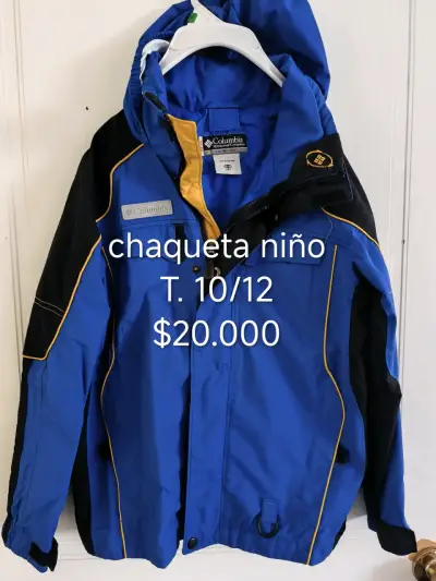 Chaqueta niño azul Columbia, zapatos - miniatura 1