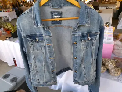 Chaqueta de mezclilla, mujer,  Mossimo, talla M - miniatura 1