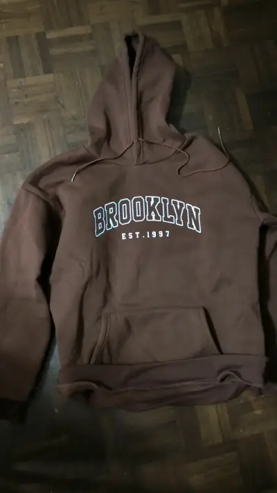 Polerón capucha marrón Brooklyn - miniatura 1