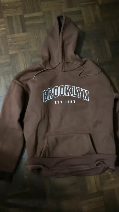 Polerón capucha marrón Brooklyn - miniatura 2