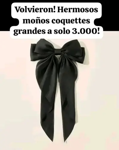 Moño coqueto grande azul, verde, negro, rojo. - miniatura 3