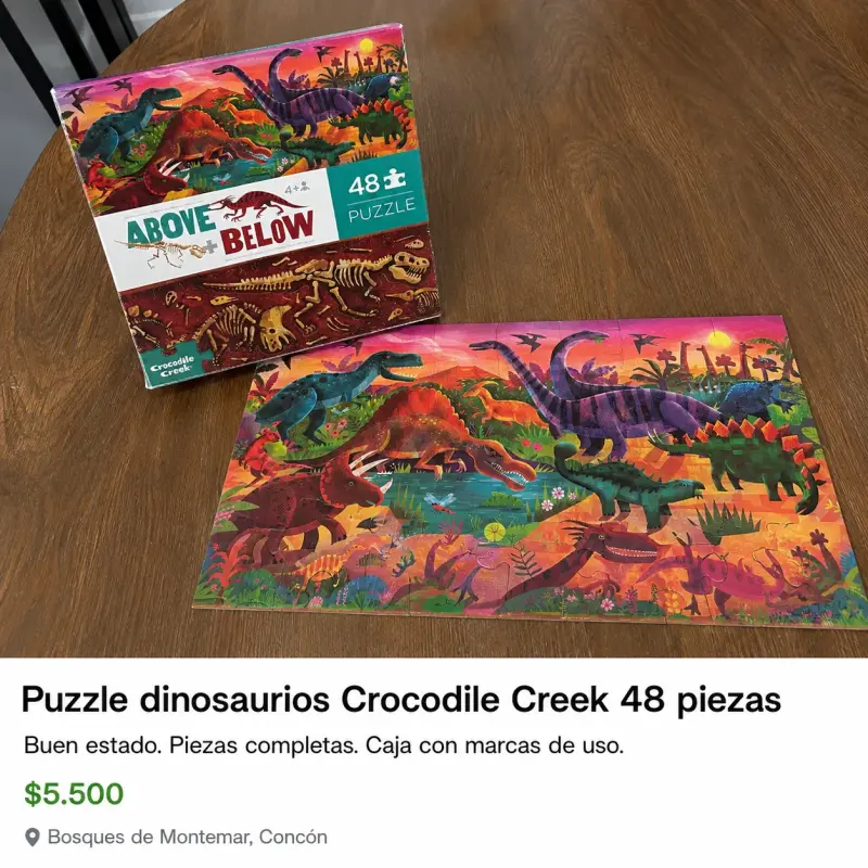 Puzzle dinosaurios Crocodile Creek 48 piezas