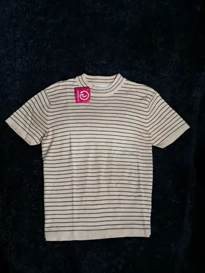 Polera beige a rayas - miniatura 1
