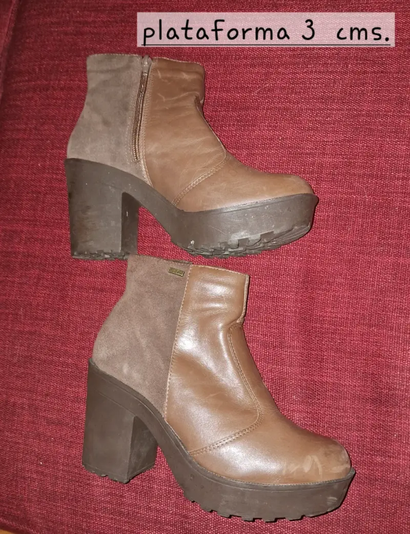 Botines de cuero. Azaleia. Marrones para mujer - 2