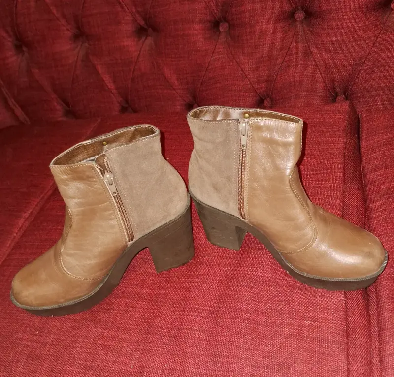 Botines de cuero. Azaleia. Marrones para mujer - 4