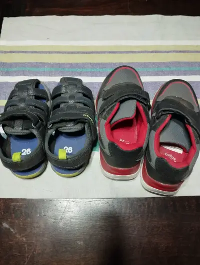 Zapatillas deportivas gris y rojo - miniatura 3