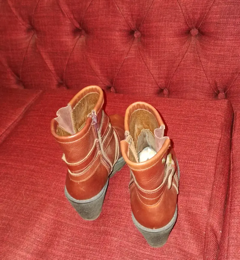 Botines de cuero marrón - 1