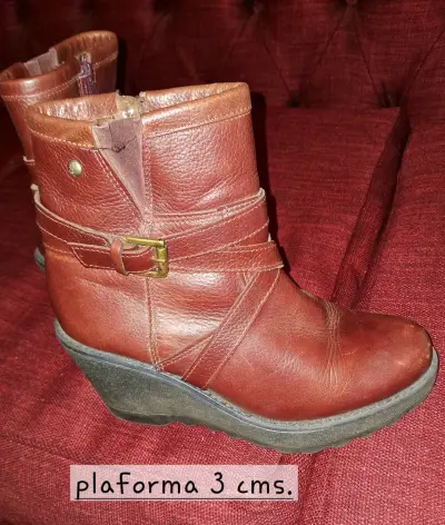 Botines de cuero marrón - miniatura 4