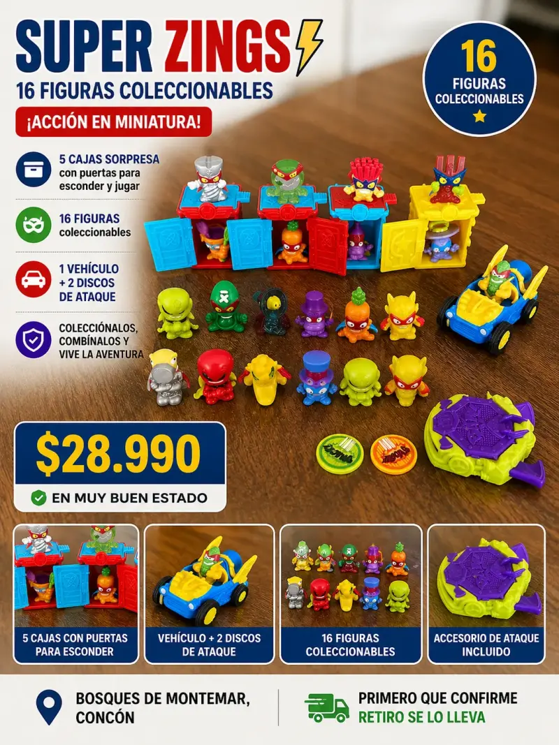 Super Zings 16 figuras coleccionables
