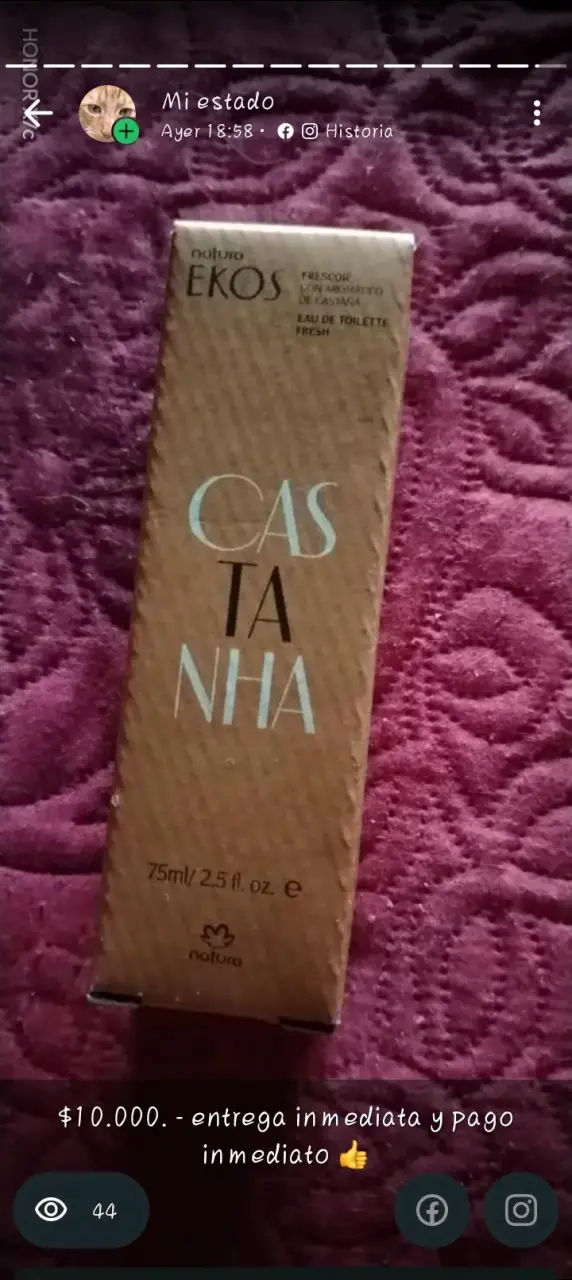 Perfume Natura Ekos Castaña 75ml