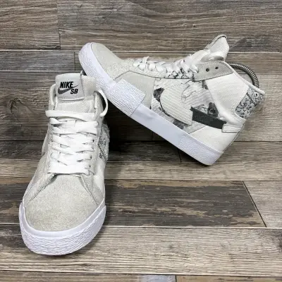 Zapatillas altas Nike SB blancas - miniatura 1