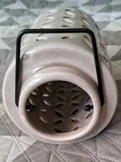 Farol decorativo cerámico beige - miniatura 1