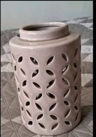 Farol decorativo cerámico beige - miniatura 4