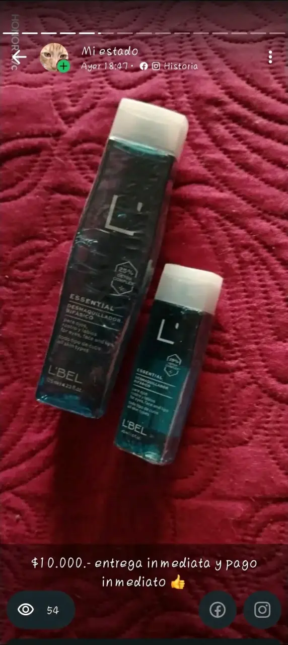 Desmaquillador bifásico L'bel