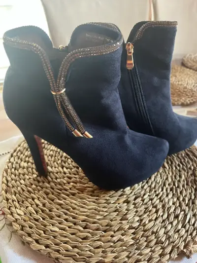 Botines de tacón azules - miniatura 1