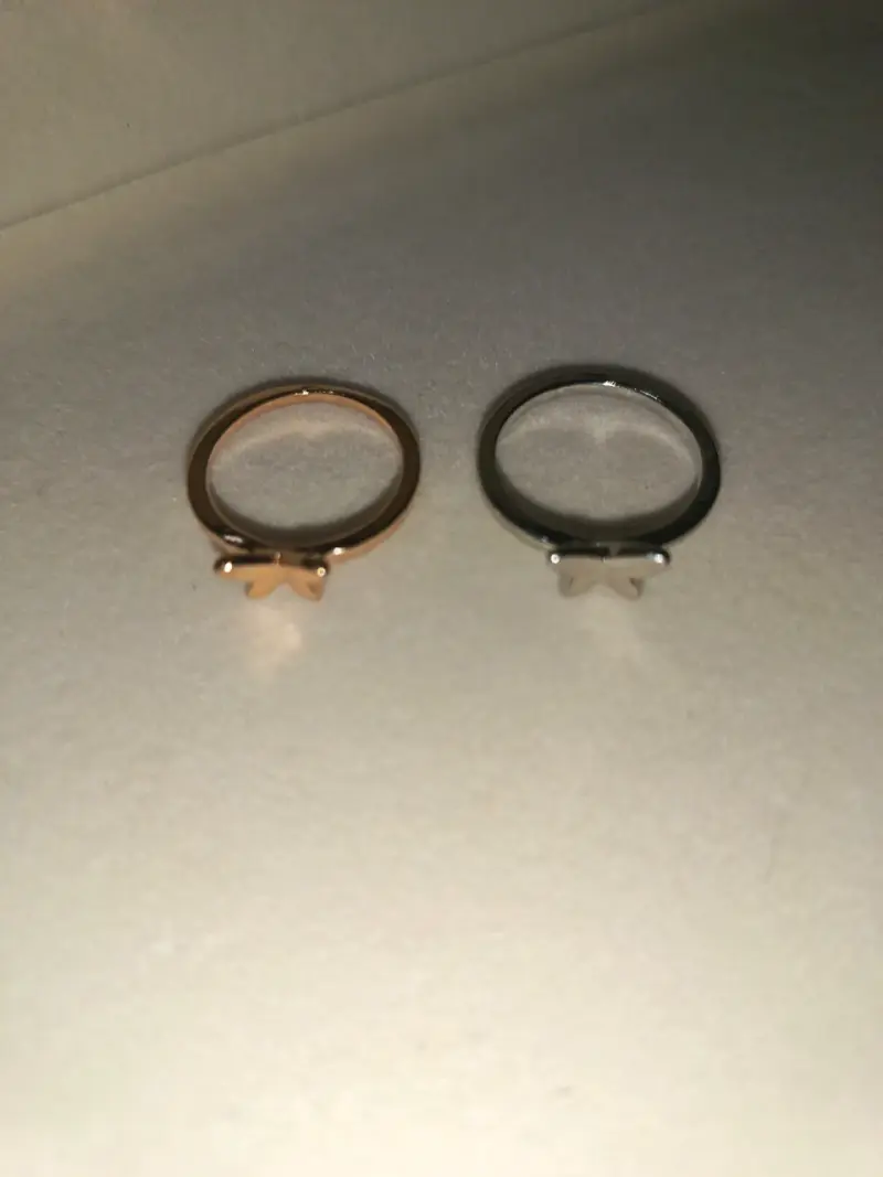 Set de anillos en dos tonos