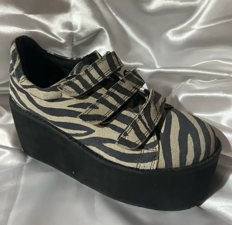 Zapato plataforma estampado animal prin cebra - 2
