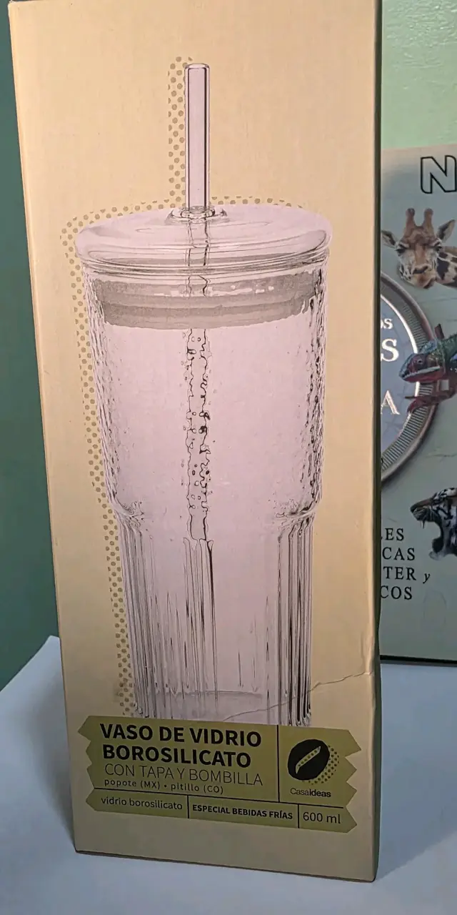 Vaso de vidrio borosilicato 600ml