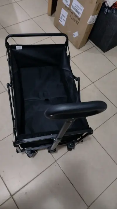 Carrito plegable negro - miniatura 1