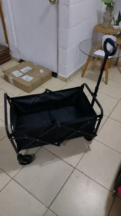 Carrito plegable negro - miniatura 2