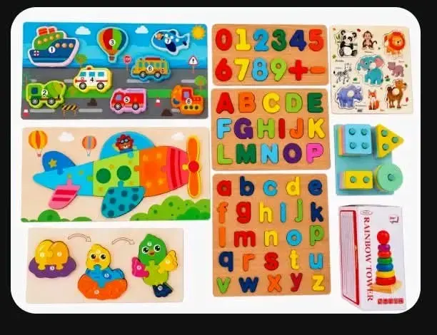 Set de rompecabezas educativos de madera