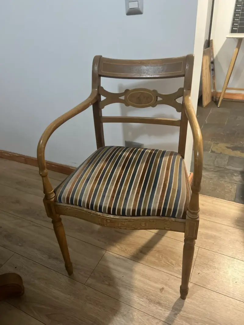 Mesa de juego de pocker vintage de madera - 1