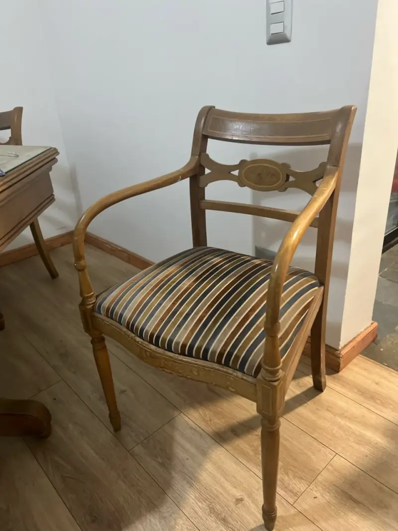 Mesa de juego de pocker vintage de madera - 2