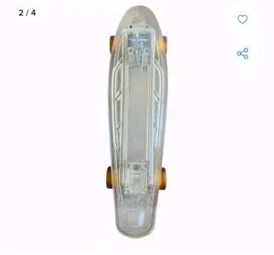 Patineta de plástico transparente - miniatura 3
