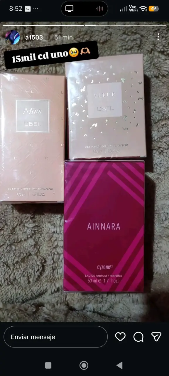 Perfumes L'Bel y Cyzone nuevos