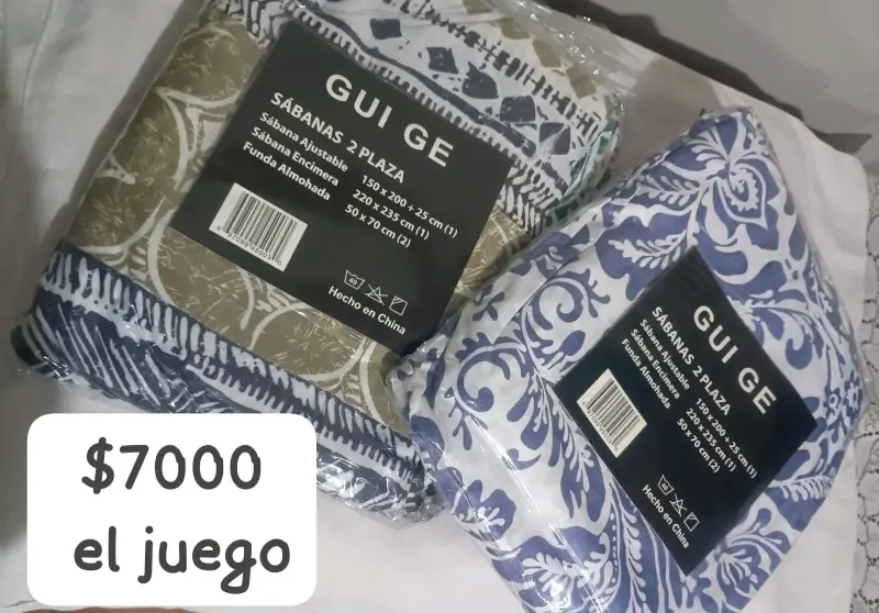 Juego de sábanas 2 plazas diseño clásico