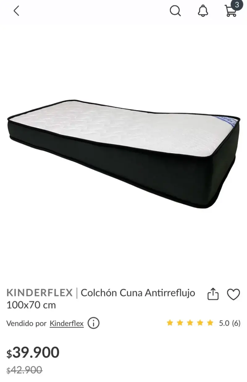 Cuna blanca de madera - 2