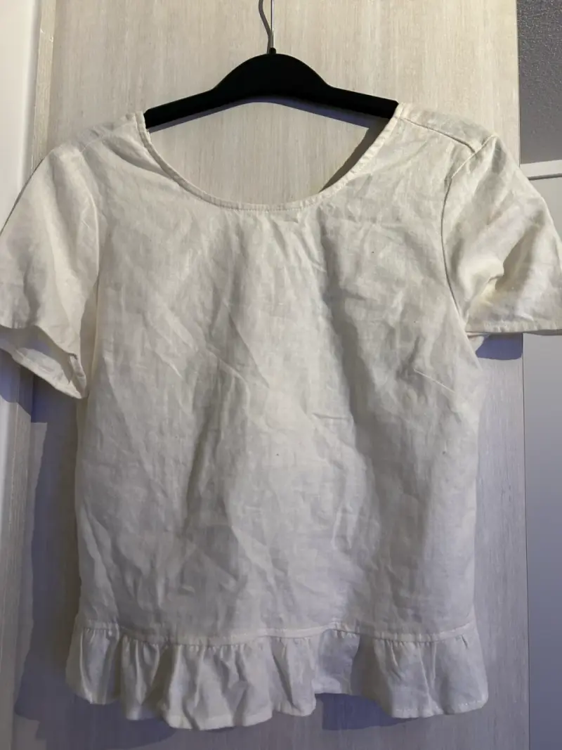 Blusa blanca con lazo - 2